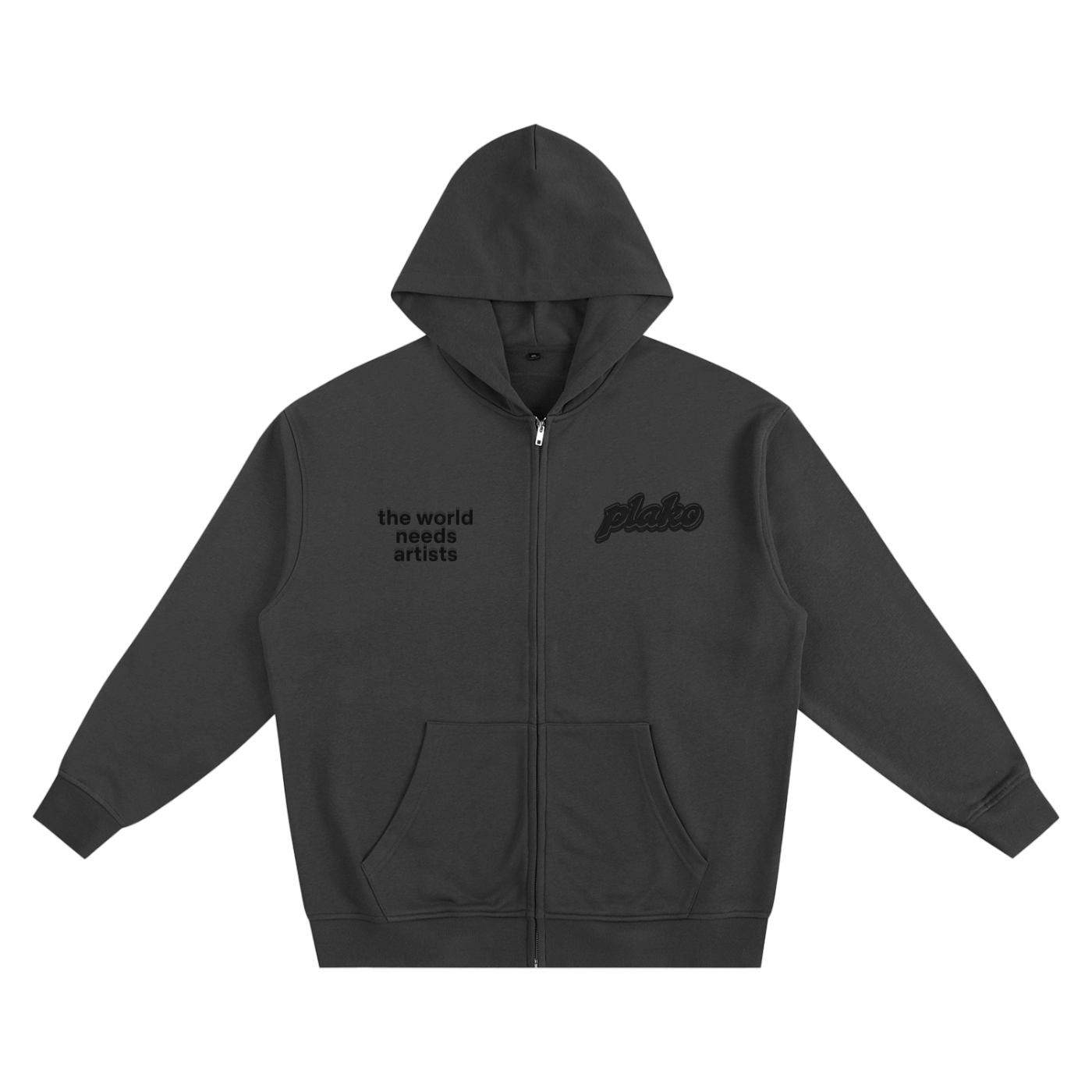 THE WORLD NEEDS ARTISTS ZIP UP HOODIE