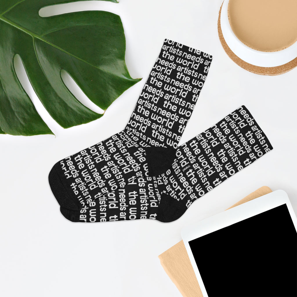 PLAKO ESSENTIALS THE WORLD NEEDS ARTISTS SOCKS [1 PAIR]