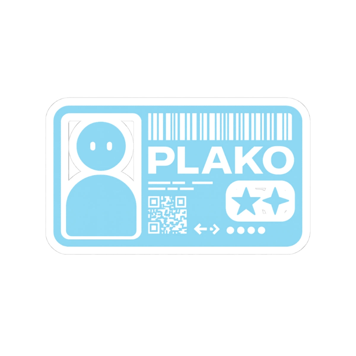 PLAKO BLUE ID STICKER