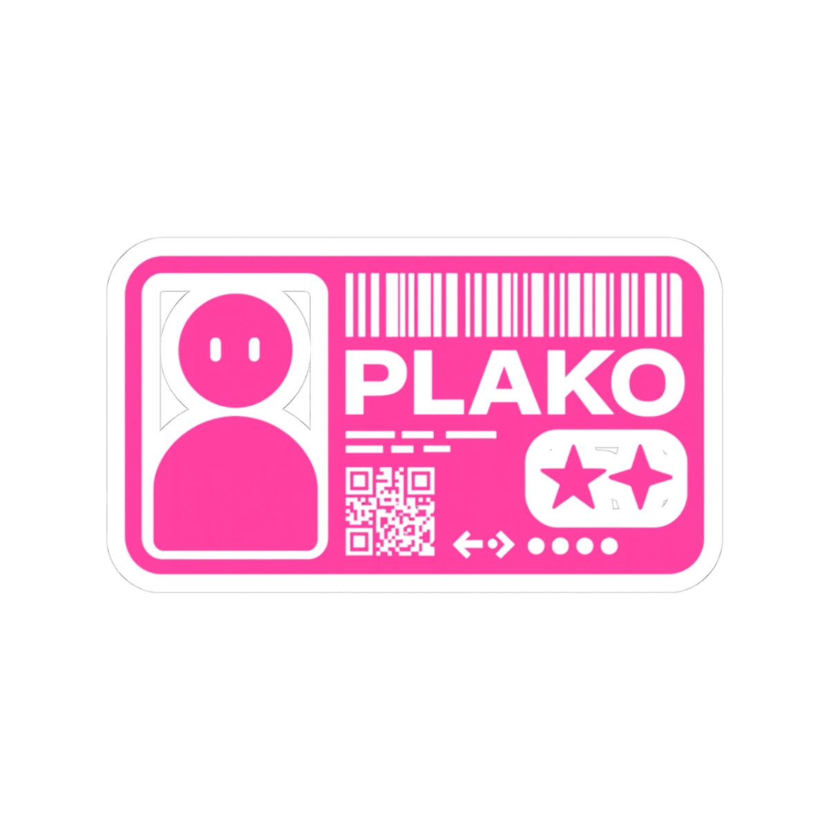 PLAKO PINK ID STICKER