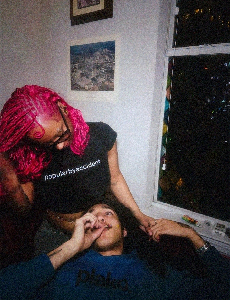 popular by accident snow washed crop top