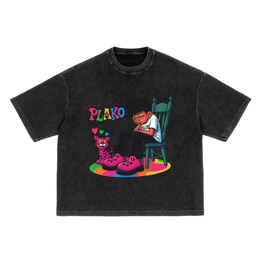 SIT + THINK WAFFLE WASHED TEE