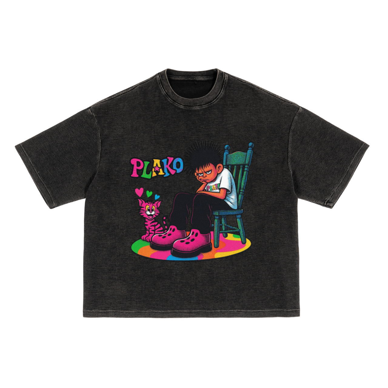 SIT + THINK WAFFLE WASHED TEE