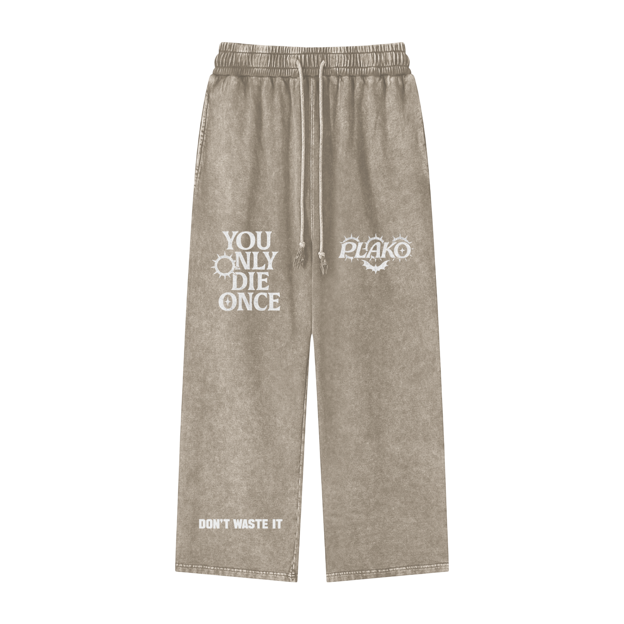 YOU ONLY DIE ONCE SNOW WASHED PANTS