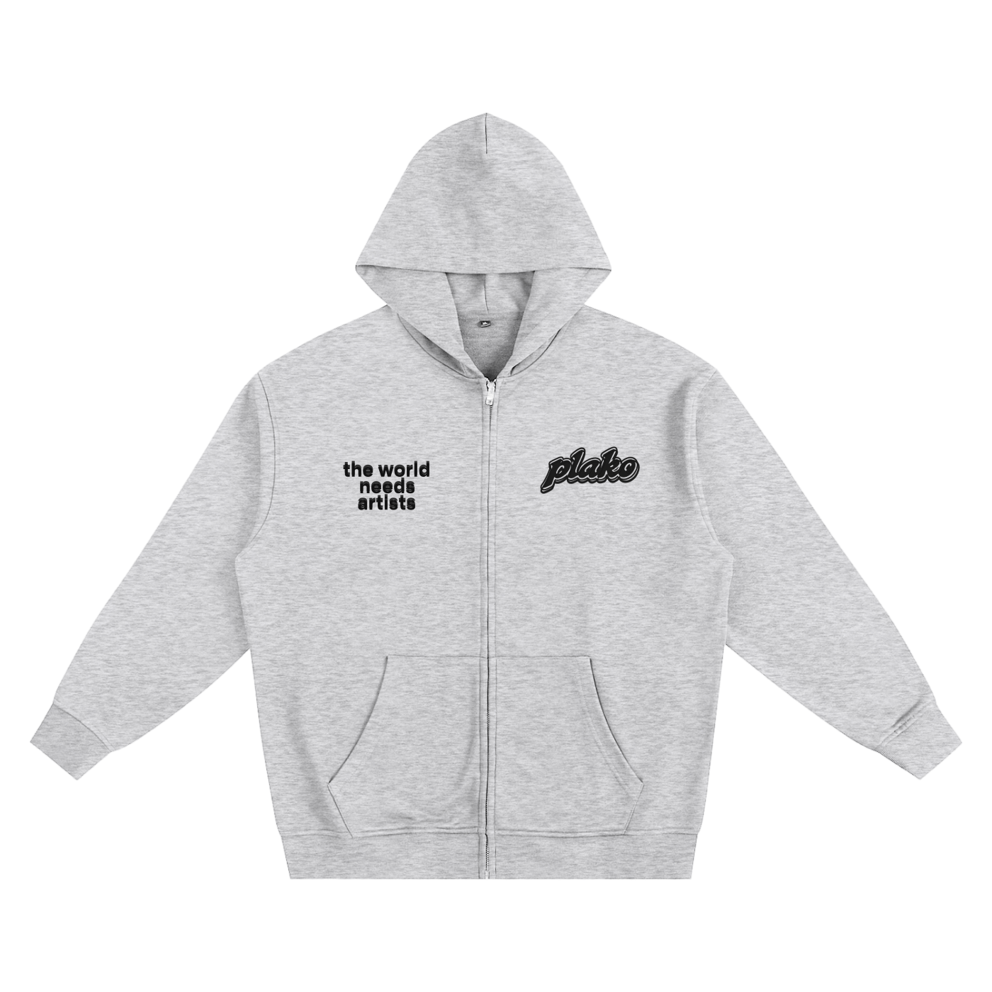 THE WORLD NEEDS ARTISTS ZIP UP HOODIE
