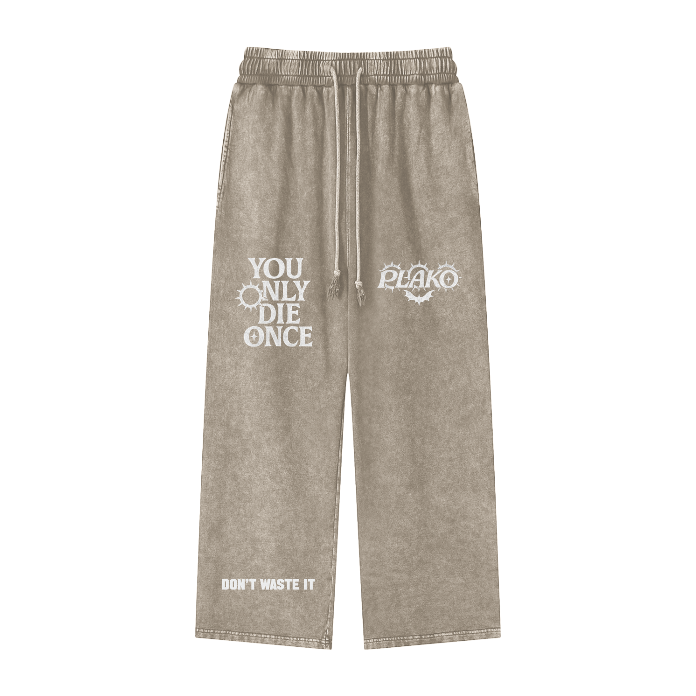 YOU ONLY DIE ONCE SNOW WASHED PANTS