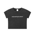 popular by accident snow washed crop top