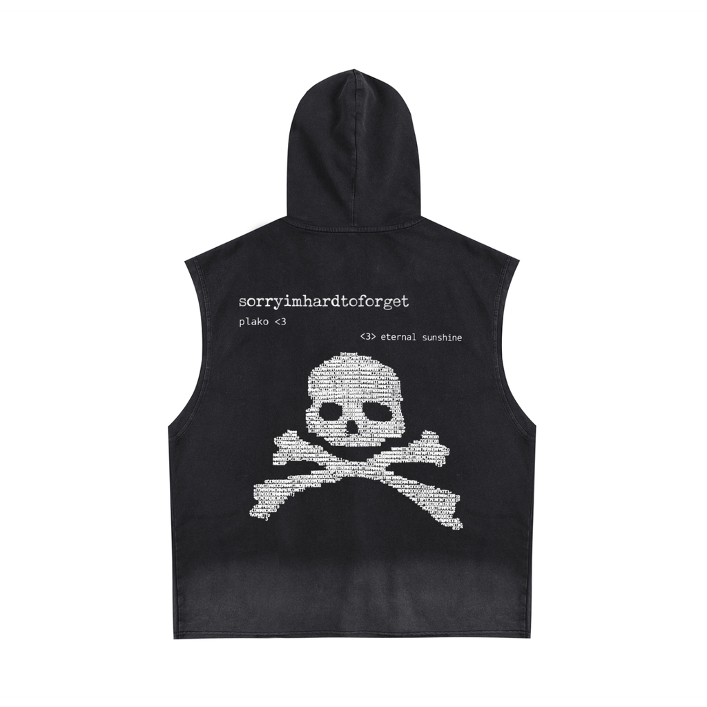 hard to forget vintage washed hooded tank top